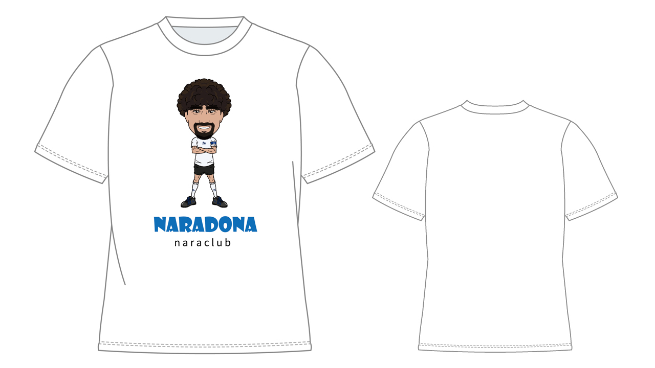 【予約注文】 奈良クラブ オリジナルイラストTシャツ（プラシャツタイプ） 2022 ナラドーナ （ホワイト）