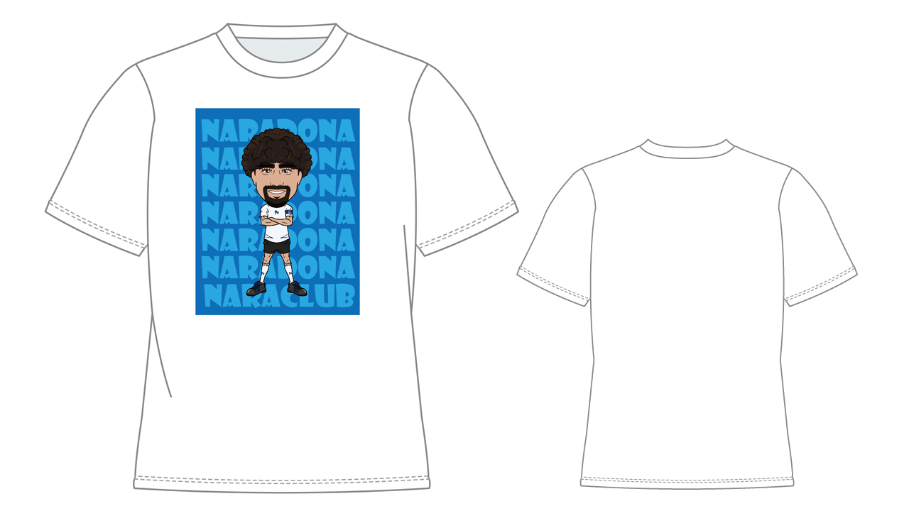 【予約注文】 奈良クラブ オリジナルイラストTシャツ（プラシャツタイプ） 2022 ナラドーナ （ブルー）