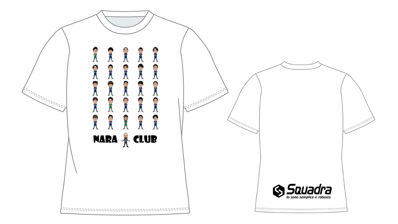 【予約注文】 奈良クラブ オリジナルイラストTシャツ（プラシャツタイプ） 2022 選手集合 （ホワイト）